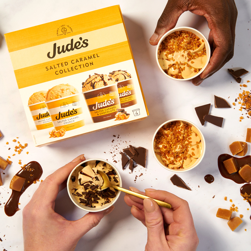 A salted caramel sensation! The Scoop Jude's Ice Cream