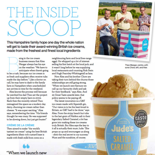 Jude’s spotted in print this summer… The Scoop Jude's Ice Cream